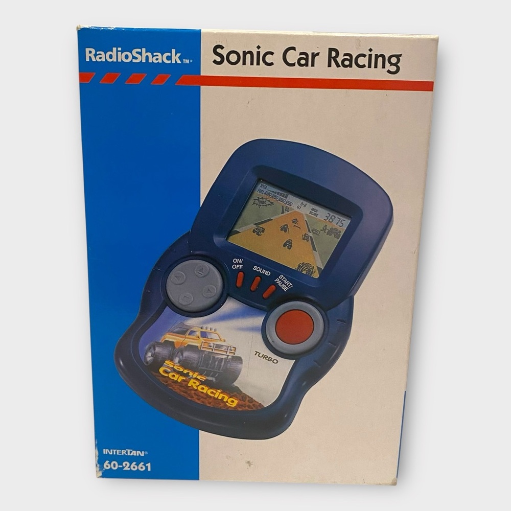 Vintage Radio Shack Sonic Car Racing Handheld Game